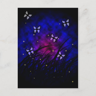 Schmetterlinge in der Nacht Postkarte