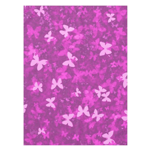 Schmetterlinge in der rosa Tischdecke (Vorderseite)