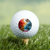 Schmetterlinge in einem bunten Sturm. Golfball (Insitu T-Shirt)