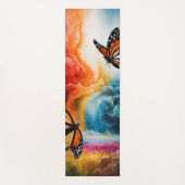 Schmetterlinge in einem bunten Sturm. Yogamatte (Vorderseite)