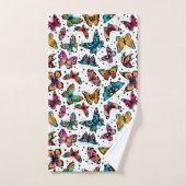 Schmetterlinge in Farbe Badhandtuch Set (Handtuch)