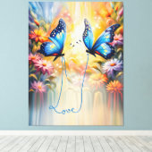 Schmetterlinge in Liebe Leinwanddruck (Insitu (Holzboden))