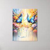 Schmetterlinge in Liebe Leinwanddruck (Vorderseite)