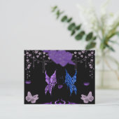 Schmetterlinge in Liebe Postkarte (Stehend Vorderseite)