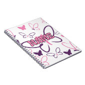 Schmetterlinge in lila und rosa notizblock (Rechte Seite)