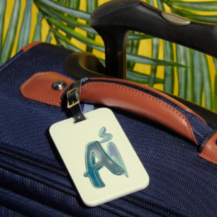 Schmetterlinge in Pastellfarben Monogramm Buchstab Gepäckanhänger
