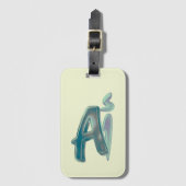 Schmetterlinge in Pastellfarben Monogramm Buchstab Gepäckanhänger (Vorderseite Vertikal)