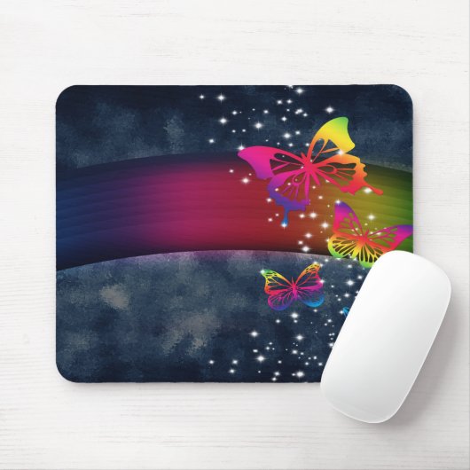 Schmetterlinge in Regenbogen Mousepad (Mit Mouse)