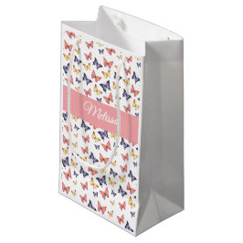 Schmetterlinge in Rosa und Lila mit individuellem Kleine Geschenktüte