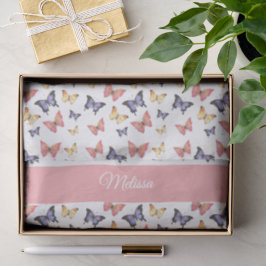 Schmetterlinge in Rosa und Lila mit individuellem Seidenpapier