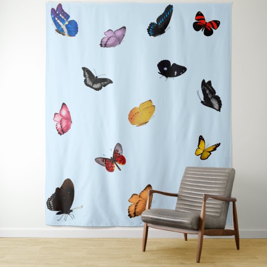 Schmetterlinge in Sky Tapestry Wandteppich (Beispiel)