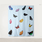 Schmetterlinge in Sky Tapestry Wandteppich (Vorderseite)