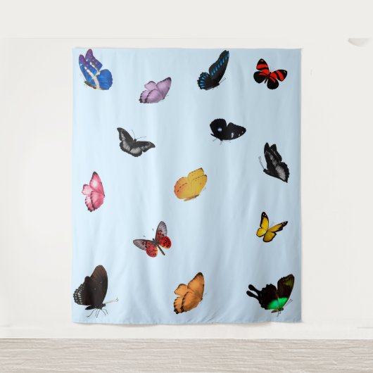 Schmetterlinge in Sky Tapestry Wandteppich (Vorderseite)