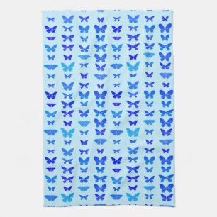 Schmetterlinge, Indigo, Himmelblau Handtuch
