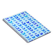 Schmetterlinge, Indigo, Himmelblau Notizblock (Rechte Seite)