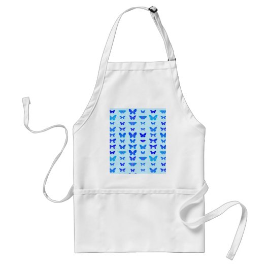 Schmetterlinge, Indigo, Himmelblau Schürze (Vorne)