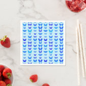 Schmetterlinge, Indigo, Himmelblau Serviette (Beispiel)
