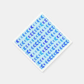 Schmetterlinge, Indigo, Himmelblau Serviette (Ecke)