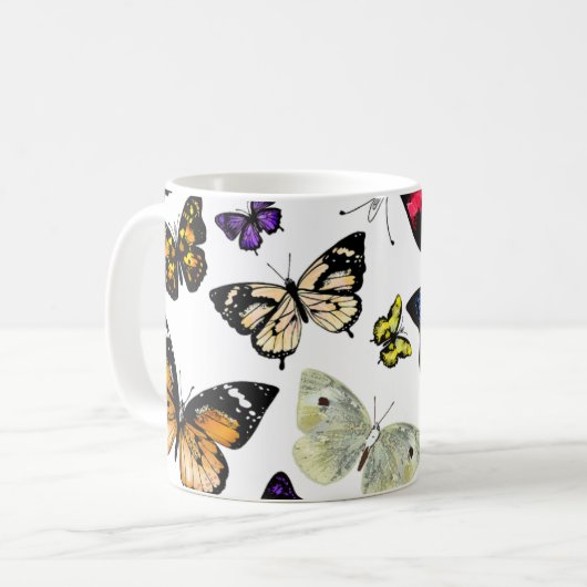 Schmetterlinge Kaffeetasse (Vorderseite Links)