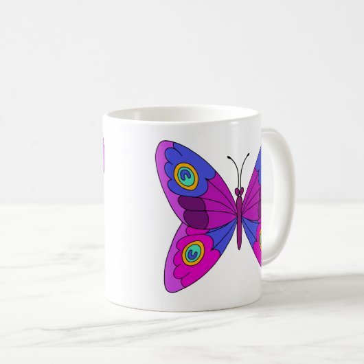 Schmetterlinge Kaffeetasse (VorderseiteRechts)