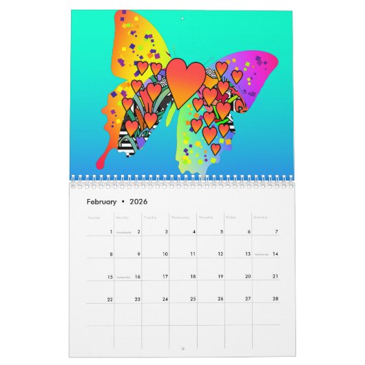 Schmetterlinge Kalender (Feb 2026)