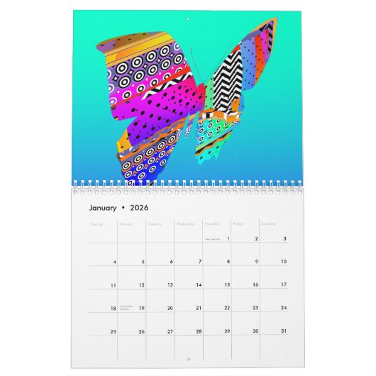 Schmetterlinge Kalender (Jan 2026)