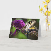 Schmetterlinge, Karte (Gelbe Blume)