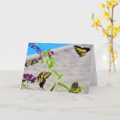 Schmetterlinge, Karte (Gelbe Blume)