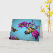 Schmetterlinge, Karte (Gelbe Blume)