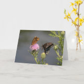 Schmetterlinge Karte (Gelbe Blume)