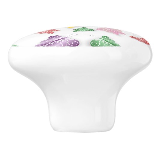 Schmetterlinge Keramikknauf (Seitenansicht)