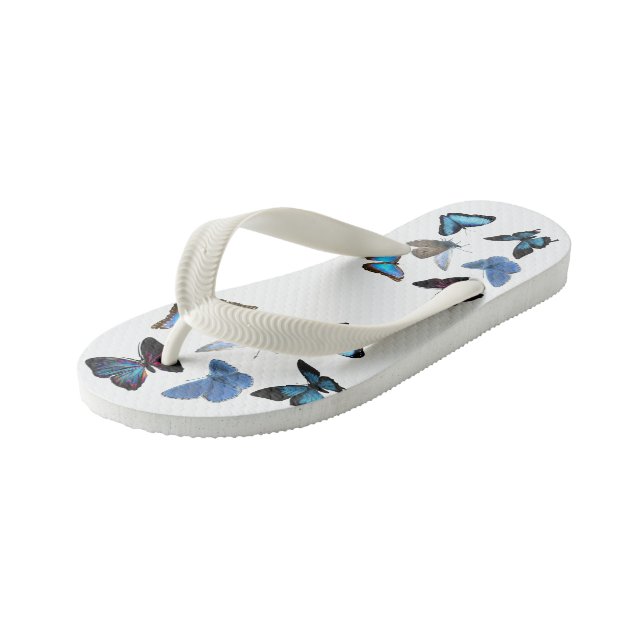 Schmetterlinge Kinderbadesandalen (Schrägansicht)