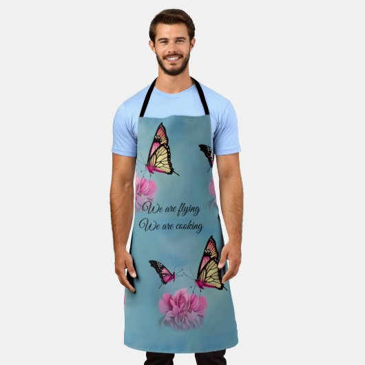 Schmetterlinge kochen Schürze (Getragen)