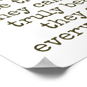 Schmetterlinge können ihren Flügel nicht sehen - S Poster (Ecke)