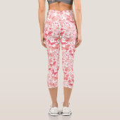 Schmetterlinge Korallenrosa Capri Leggings (Rückseite)