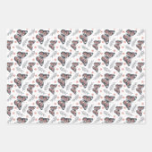 Schmetterlinge Korallenrosa Geschenkpapier Set (Vorderseite 2)