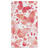 Schmetterlinge Korallenrosa Kleine Geschenktüte (Rückseite)