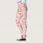 Schmetterlinge Korallenrosa Leggings (Links)