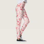Schmetterlinge Korallenrosa Leggings (Rechts)