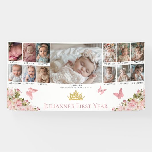 Schmetterlinge Krone 13 Foto 1. Geburtstag Meilens Banner (Horizontal)