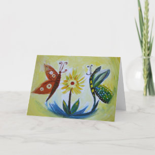 Schmetterlinge Kunst Zeichnung Grußkarte Karte