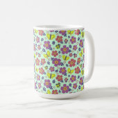 Schmetterlinge, Ladybugs, Blume und Blätter Kaffeetasse (VorderseiteRechts)