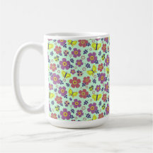 Schmetterlinge, Ladybugs, Blume und Blätter