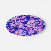 Schmetterlinge, Lavendel und dunkelblau Pappteller (Schrägansicht)