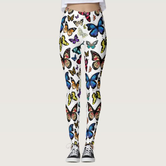Schmetterlinge Leggings (Vorderseite)