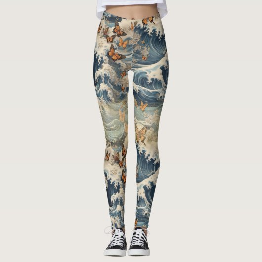 Schmetterlinge Leggings (Vorderseite)