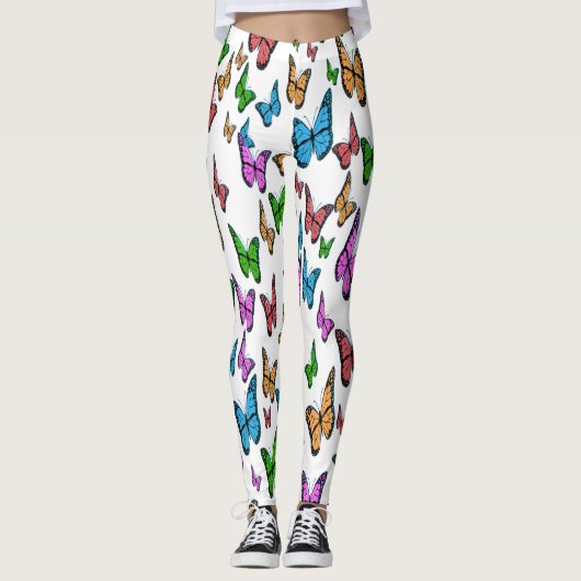 Schmetterlinge Leggings (Vorderseite)