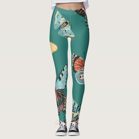 Schmetterlinge Leggings (Vorderseite)