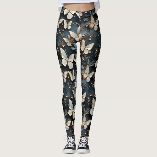 Schmetterlinge Leggings (Vorderseite)