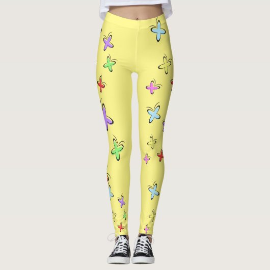 Schmetterlinge Leggings (Vorderseite)